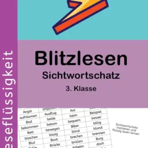 Material Leseflüssigkeit 3. Klasse Blitzlesen Sichtwortschatz