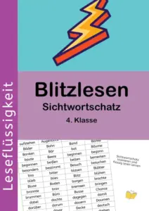 Material Leseflüssigkeit 4. Klasse Blitzlesen Sichtwortschatz