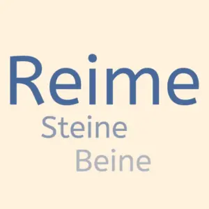 Reime – Steine – Beine, Symbolbild für Reime üben