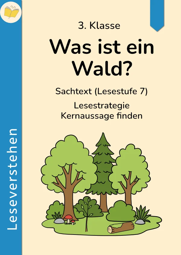 Cover des Materials „Was ist ein Wald?“ zum Leseverstehen in der 3. Klasse