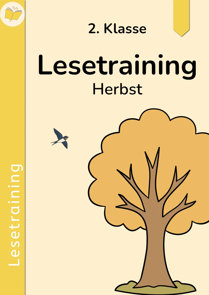 Cover des Materials „Lesetraining Herbst“ für die 2. Klasse