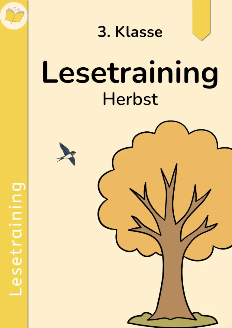 Cover des Materials „Lesetraining Herbst“ für die 3. Klasse
