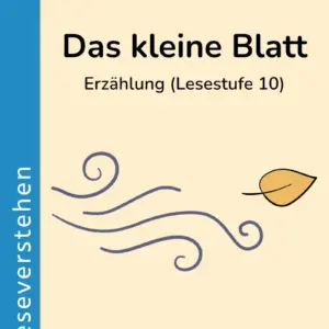 Cover des Leseverstehensmaterials „Das kleine Blatt“ für die 4. Klasse