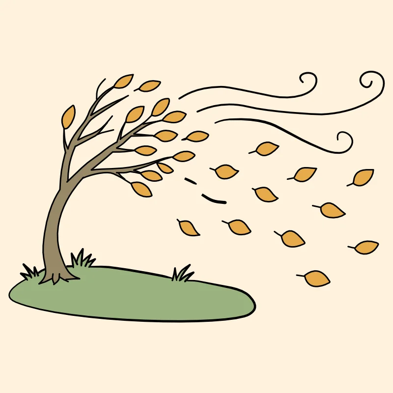Bild zum Text: Vom Wind. Ein Baum im Sturm