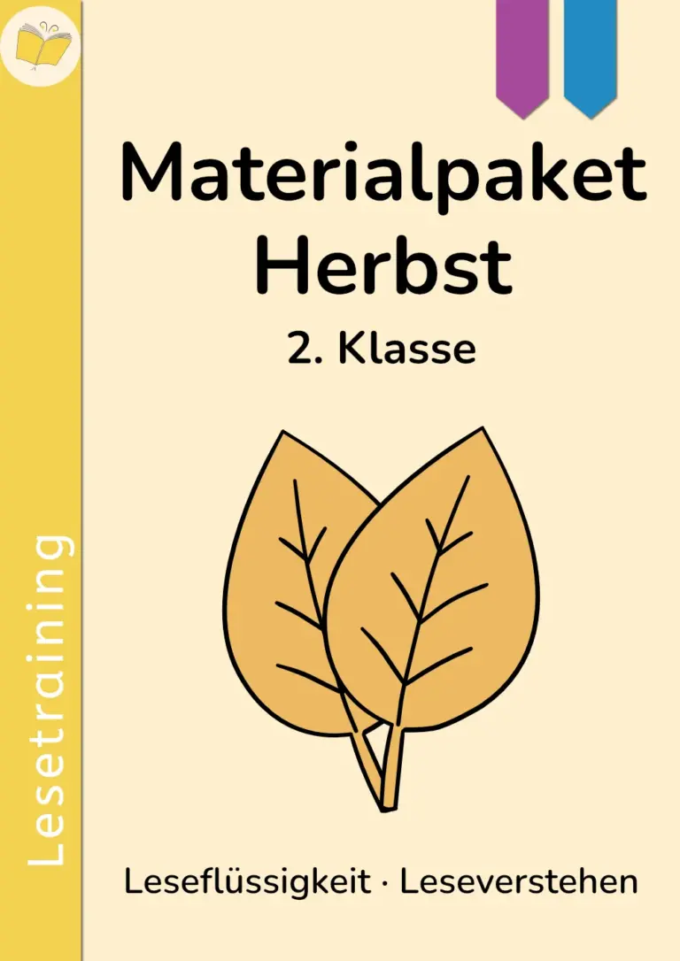 Cover mit zwei Blättern: Materialpaket Herbst 2. Klasse